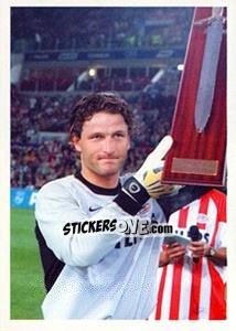 Sticker Ronald Waterreus in celebration - PSV Eindhoven 2000-2001 - Panini