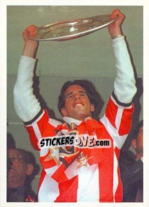 Sticker Ruud van Nistelrooy in celebration - PSV Eindhoven 2000-2001 - Panini