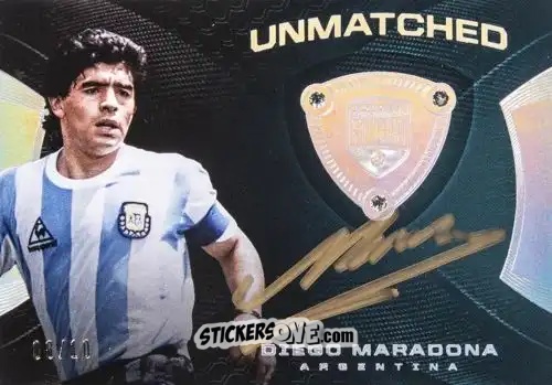 Figurina Diego Maradona - 2018 Eminence Soccer n. UN20 - Panini