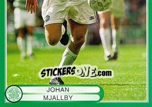 Cromo Johan Mjallby in action - Celtic FC 1999-2000 - Panini