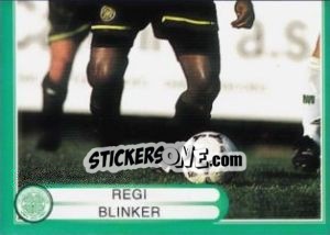 Sticker Regi Blinker in action - Celtic FC 1999-2000 - Panini