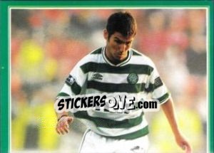 Sticker Mark Burchill in action - Celtic FC 1999-2000 - Panini