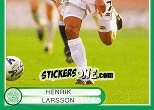 Sticker Henrik Larsson in action - Celtic FC 1999-2000 n. 74 - Panini