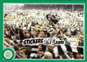 Figurina The fans go wild title joy - Celtic FC 1999-2000 n. 126 - Panini