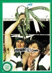 Sticker Tom Boyd And Wim Jansen Celebrate Celtic'S Title Victory - Celtic FC 1999-2000 n. 141 - Panini