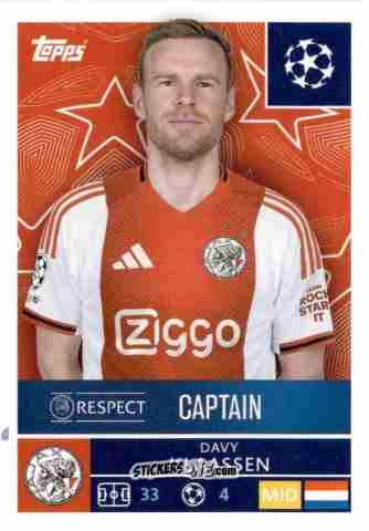 Cromo Davy Klaassen - UEFA Champions League 2025-2026
 n. 43 - Topps