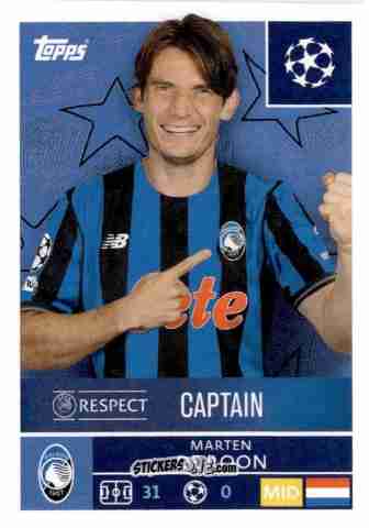 Cromo Marten de Roon - UEFA Champions League 2025-2026
 n. 85 - Topps