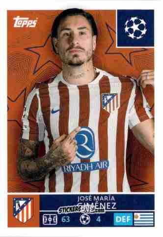 Figurina Jose Maria Gimenez - UEFA Champions League 2025-2026
 n. 115 - Topps