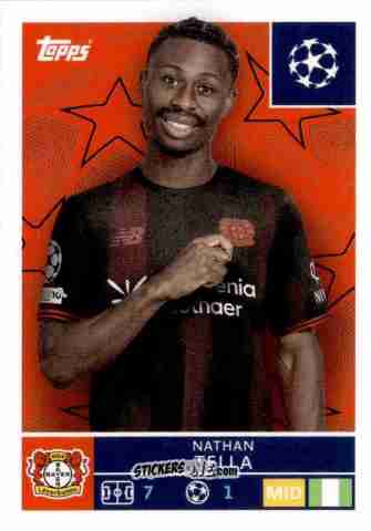 Figurina Nathan Tella - UEFA Champions League 2025-2026
 n. 135 - Topps