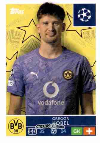 Figurina Gregor Kobel - UEFA Champions League 2025-2026
 n. 142 - Topps