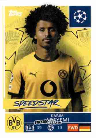 Cromo Karim Adeyemi - UEFA Champions League 2025-2026
 n. 153 - Topps