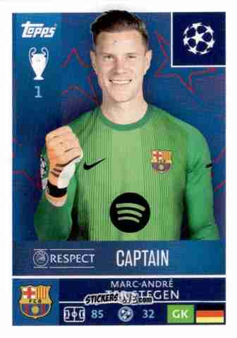 Cromo Marc-Andre Ter Stegen - UEFA Champions League 2025-2026
 n. 183 - Topps