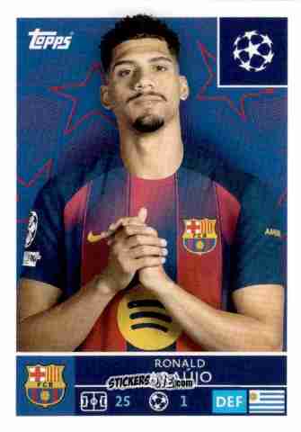 Cromo Ronald Araujo - UEFA Champions League 2025-2026
 n. 185 - Topps