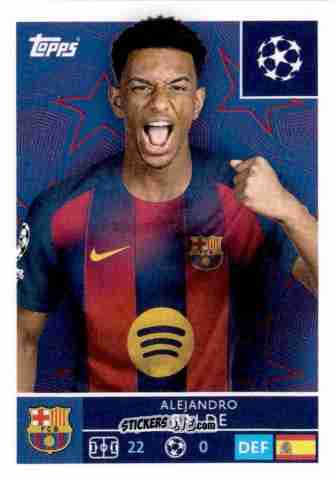 Sticker Alejandro Balde - UEFA Champions League 2025-2026
 n. 186 - Topps