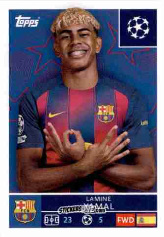 Figurina Lamine Yamal - UEFA Champions League 2025-2026
 n. 194 - Topps
