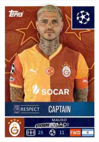 Sticker Mauro Icardi - UEFA Champions League 2025-2026
 n. 225 - Topps