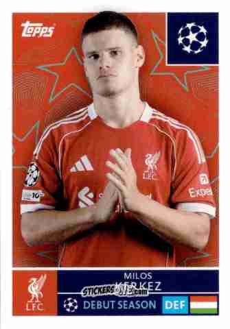 Figurina Milos Kerkez - UEFA Champions League 2025-2026
 n. 255 - Topps