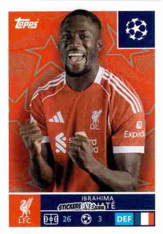 Figurina Ibrahima Konate - UEFA Champions League 2025-2026
 n. 256 - Topps