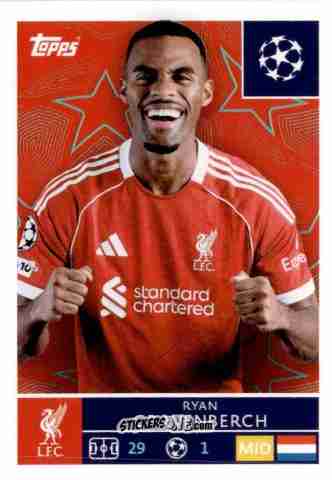 Sticker Ryan Gravenberch - UEFA Champions League 2025-2026
 n. 262 - Topps