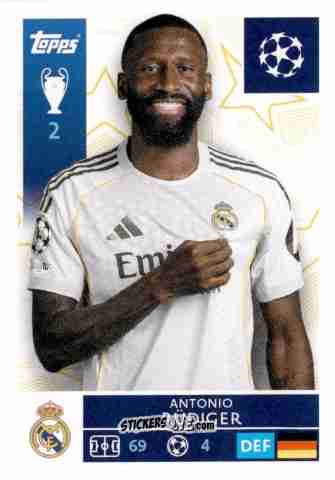 Figurina Antonio Rudiger - UEFA Champions League 2025-2026
 n. 385 - Topps