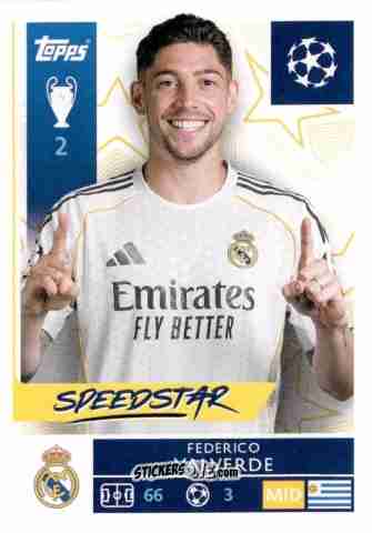 Sticker Federico Valverde - UEFA Champions League 2025-2026
 n. 391 - Topps