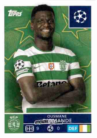 Figurina Ousmane Diomande - UEFA Champions League 2025-2026
 n. 413 - Topps