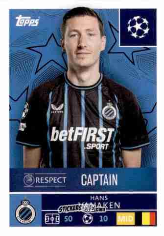 Figurina Hans Vanaken - UEFA Champions League 2025-2026
 n. 481 - Topps