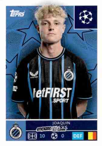 Cromo Joaquin Seys - UEFA Champions League 2025-2026
 n. 485 - Topps