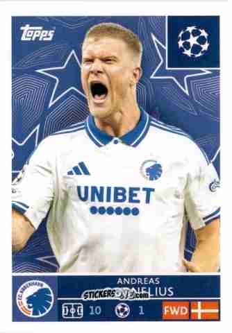 Cromo Andreas Cornelius - UEFA Champions League 2025-2026
 n. 501 - Topps