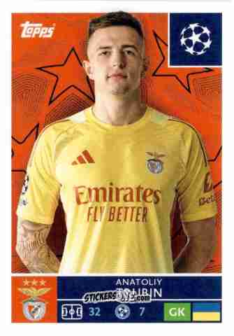 Sticker Anatoliy Trubin - UEFA Champions League 2025-2026
 n. 554 - Topps