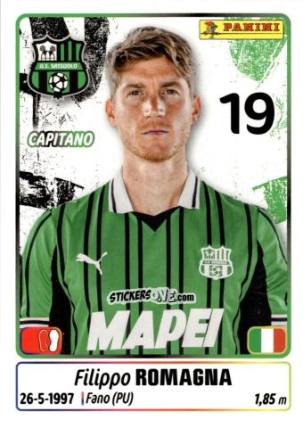 Cromo Filippo Romagna - Calciatori 2025-2026 n. 421 - Panini