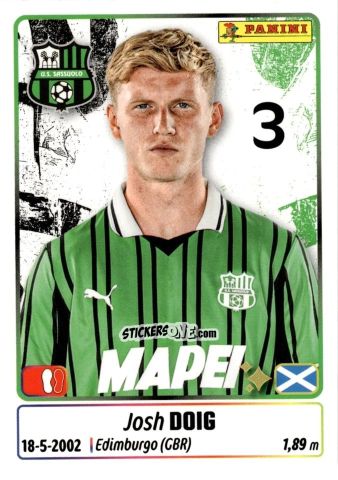 Cromo Josh Doig - Calciatori 2025-2026 n. 425 - Panini