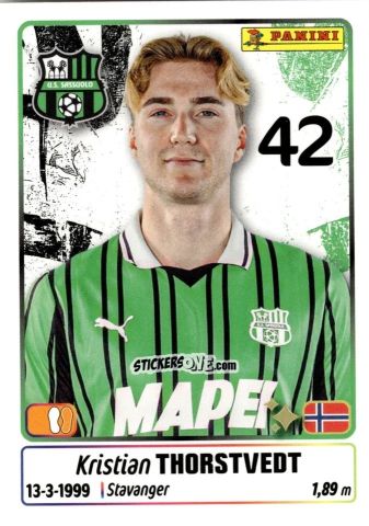 Sticker Kristian Thorstvedt - Calciatori 2025-2026 n. 429 - Panini