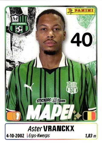 Cromo Aster Vranckx - Calciatori 2025-2026 n. 430 - Panini