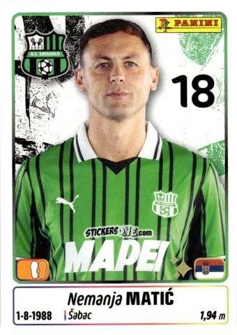 Cromo Nemanja Matic - Calciatori 2025-2026 n. 431 - Panini