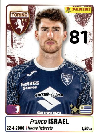 Sticker Franco Israel - Calciatori 2025-2026 n. 441 - Panini