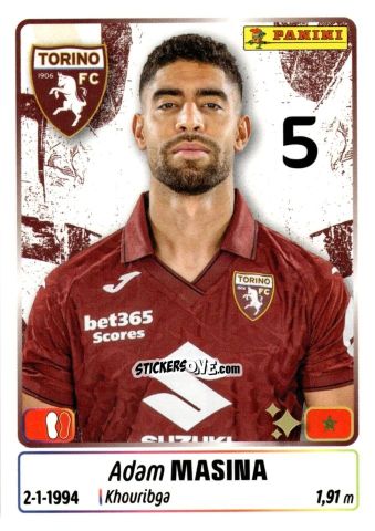 Cromo Adam Masina - Calciatori 2025-2026 n. 447 - Panini