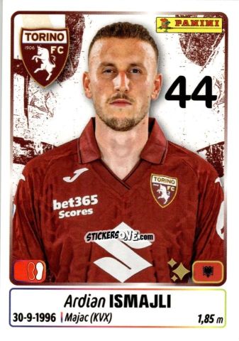 Cromo Ardian Ismajli - Calciatori 2025-2026 n. 449 - Panini