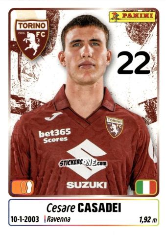 Figurina Cesare Casadei - Calciatori 2025-2026 n. 451 - Panini