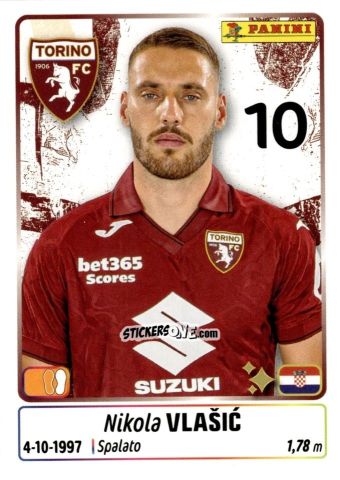 Cromo Nikola Vlasic - Calciatori 2025-2026 n. 455 - Panini