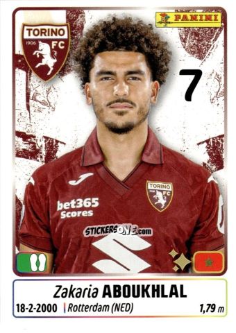 Cromo Zakaria Aboukhlal - Calciatori 2025-2026 n. 457 - Panini