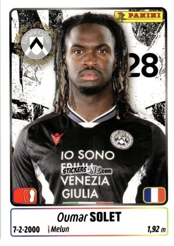 Figurina Oumar Solet - Calciatori 2025-2026 n. 468 - Panini
