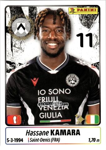 Cromo Hassane Kamara - Calciatori 2025-2026 n. 469 - Panini
