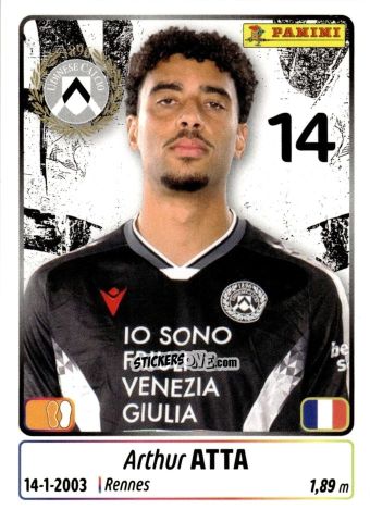 Cromo Arthur Atta - Calciatori 2025-2026 n. 478 - Panini