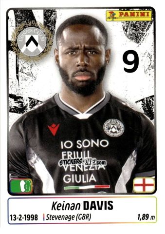 Figurina Keinan Davis - Calciatori 2025-2026 n. 482 - Panini