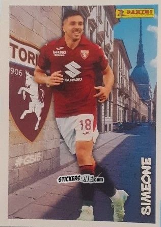 Cromo Giovanni Simeone (Torino) - Calciatori 2025-2026 n. 42 - Panini
