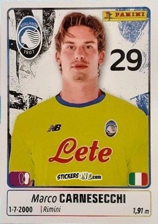 Figurina Marco Carnesecchi - Calciatori 2025-2026 n. 45 - Panini