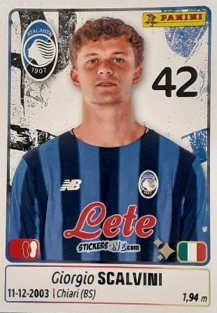 Sticker Giorgio Scalvini - Calciatori 2025-2026 n. 47 - Panini