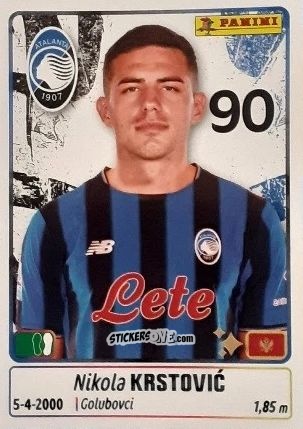 Sticker Nikola Krstovic - Calciatori 2025-2026 n. 62 - Panini