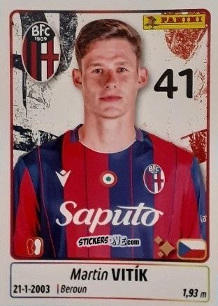 Figurina Martin Vitik - Calciatori 2025-2026 n. 70 - Panini
